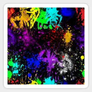 Splatter effect, Brush strokes, neon colors Magnet